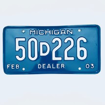 2003 United States Michigan Base Dealer License Plate 50D226 - $16.25 CAD