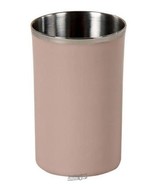 Bathroom Canister Beige Stainless Steel Construction Enamel Finish 8&quot;Lx7... - $29.90 CAD
