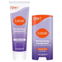Lume Whole Body Deodorant - Invisible Cream - 72 Hour Odor - - £31.95 GBP