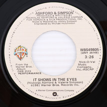 Ashford &amp; Simpson – It Shows In The Eyes /Medley: You&#39;re All I Need 45 rpm 7&quot; - £6.67 GBP