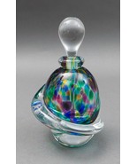 Roger Gandleman 2014 Signed Hand Blown Art Glass Perfume Bottle With Dauber - £231.50 GBP