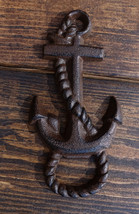 Set Of 2 Rustic Solid Cast Iron Nautical Ship Anchor Hand Beer Bottle Op... - £14.94 GBP