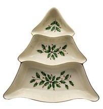 Lenox Holiday Tree Divided Server 9.75 Inch Dimension Collection In ORIGINAL BOX - $28.32