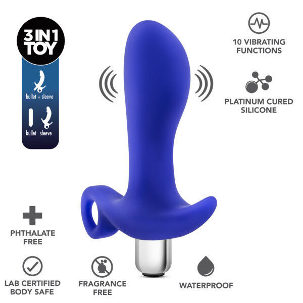 PERFORMANCE PROSTIMULATOR 02 INDIGO VIBRATING SILICONE P SPOT STIMULATIN... - $19.79