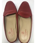 Marc Joseph New York East Village Loafer Lawrence Mule Sz US 10 Red leather - $27.15