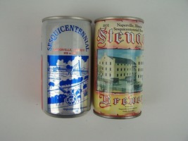 Naperville Illinois Sesquicentennial 1831-1981 Stenger Beer &amp; Pepsi Comm Cans - £15.50 GBP