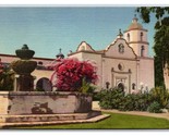 San Luis Rey Mission San Diego CA UNP Unused Union Pacific Linen Postcar... - $3.91