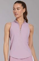 NWT GREYSON Mauve Rose Quartz Vesta Racerback Sleeveless Mock Golf Shirt - XL image 2