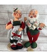 Annalee Santa Claus &amp; Mrs. Claus Christmas Dolls Banner~ 19&quot;~Large ~Vint... - $53.79 CAD