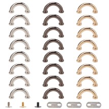 24 Sets Metal D-Ring Connector Buckles For Bag, 3 Colors Arch Bridge D R... - £21.93 GBP