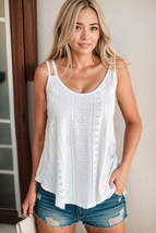 Eyelet Scoop Neck Cami - $28.84