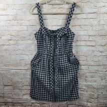 Heritage 1981 Womans Dress Small Plaid Black White Zipper Front Mini Lol... - $23.36