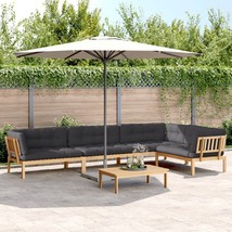  Pallet Sofa Set Anthracite Solid Acacia wood, Polyester Large - $24,226.13 MXN