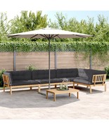  Pallet Sofa Set Anthracite Solid Acacia wood, Polyester Large - $24,226.13 MXN