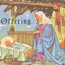 Tithing Envelope Vintage 60s For Christmas Church Offering Nativity Scene - $10.05