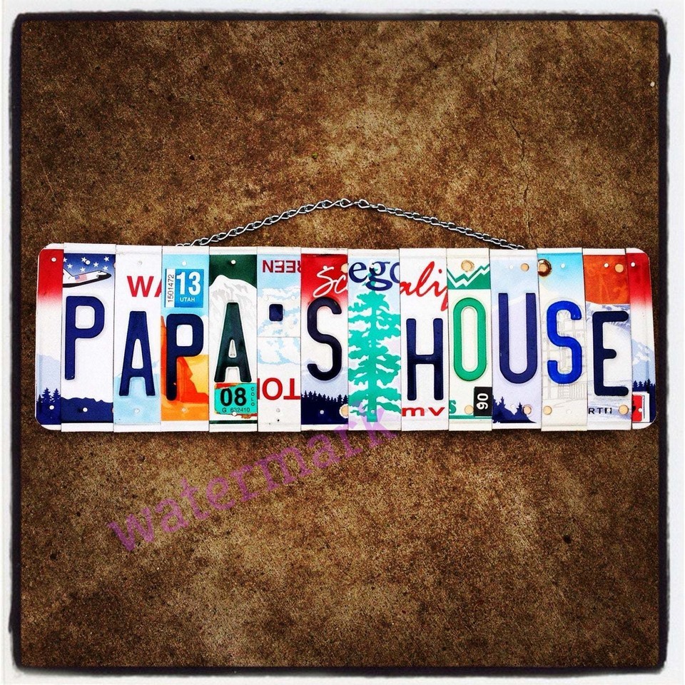 &quot;PAP&#39;S HOUSE &quot; LICENSE PLATE COLLAGE HOME QUOTE PUBLICITY PHOTO - $9.89