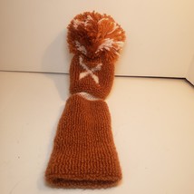 Vintage Knit Pom Pom Golf Headcover X Rust/White - $149.78 MXN
