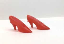 Vtg Barbie Francie Clone Dolls ~Red High Heel Shoes Unmarked Closed Toe - $13.00
