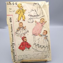 Vintage Craft Sewing PATTERN Simplicity 1844, Wardrobe Doll Clothes for ... - £19.00 GBP