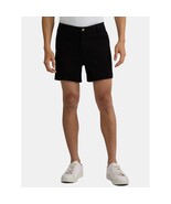 George Men&#39;s Stretch Twill Flat Front Shorts 9&quot; Inseam Black Soot Size 44 - $442.93 MXN