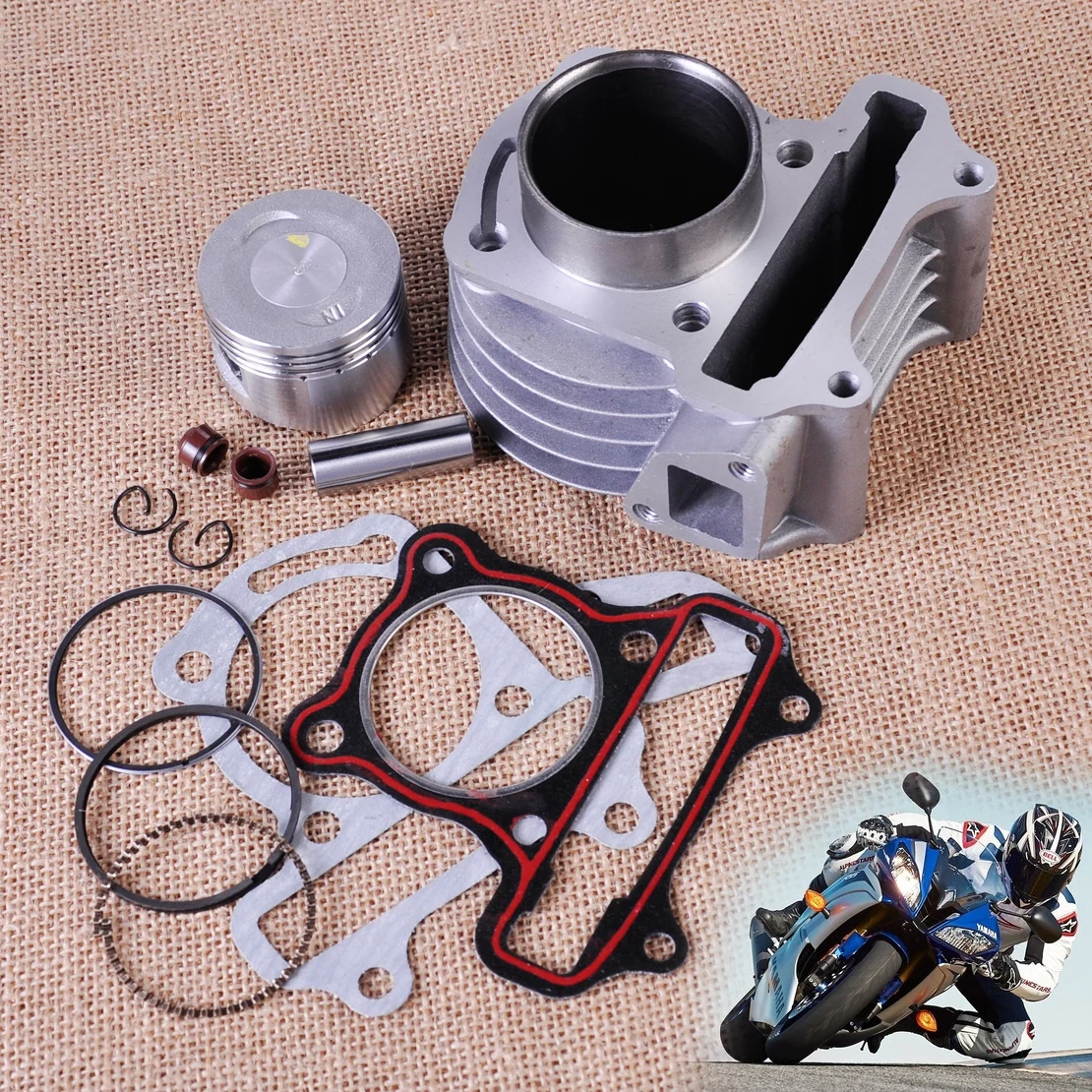 DWCX 47mm Big Bore Kit Cylinder Piston  fit  GY6 50cc to 80cc 4 Stroke Scooter M - £169.92 GBP