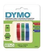 DYMO 1741671 Embossing Tape, Red, Green and Blue, 3/8-Inch - $20.11