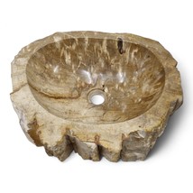 Wash Basin Fossilized Wood Natural Attachment Washbowl Bathroom - £443.77 GBP