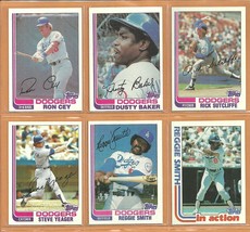 1982 Topps Los Angeles Dodgers Team Lot 15 Cey Rick Sutcliffe Dusty Baker Lopes - £2.94 GBP