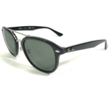 Ray-Ban Sunglasses RB2183 901/9A Black Gold Wire Square Frames with Gree... - £96.98 GBP