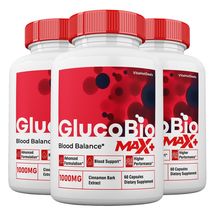 3 Pack GlucoBio Max + Blood Support Capsules, 2X Higher Strength, GlucoB... - $85.98