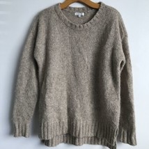 Johnny Was Sweater S Beige Alpaca Wool Drop Shoulder Long Sleeve Preppy Basic  - £43.67 GBP