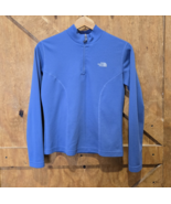 The North Face Womens Size Medium 1/4 Zip Blue Long Sleeve Pullover - $15.99