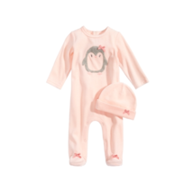 First Impressions Baby Girls 2 Pieces Hat &amp; Penguin Footed Coverall Set,... - $27.72