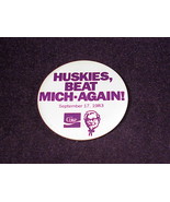 1983 Huskies Beat Mich - Again Football Game Pinback Button, Pin, 17 Sep... - £7.03 GBP