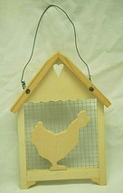 Wooden Chicken Barnyard Wall Art Plaque Country Farm Home Decor - $12.86