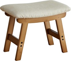 Foot Stools Ottoman, Small Soft Footrest Ottoman With Wood Legs, Sofa Fo... - £31.79 GBP