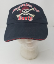 Surrender the Booty Hat Cap Orange Beach Alabama Skull Bones Black Red - £15.23 GBP