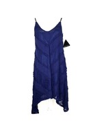 City Triangle Dress Womens size Small Stretch Knit Asymmetrical Hem Navy... - $22.49