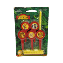 VINTAGE 1996 DISNEY THE LION KING WILTON CANDLE HOLDER SET SEALED BIRTHD... - $14.25