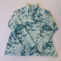 Columbia XL4651 Women's Small Green Floral Fleece 1/4 Zip Pullover Sweat... - $22.76