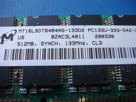 MT16LSDT6464AG-133D2 512MB Sdram PC133 CL3 Desktop Low Density Memory No - EC... - £56.38 GBP