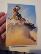 Vintage Dinosaur Post Card John Gurche 1987 Vtg 80s Styracosaurus Daspletosaurus - $12.57