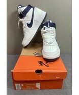 Nike Air Force 1 High &#39;20th&#39; White/Navy Size 8 Sneakers 624038-142 Origi... - £155.94 GBP