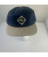 Vintage NC+ Seeds Trucker Hat Cap Blue/Tan Snapback Mesh K-Products Farmer - £7.38 GBP