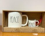 Rae Dunn Christmas Peace Mug &amp; Mini Mug Ornament Set - $24.95