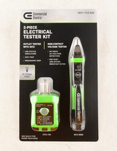 *Commercial Electric 2-Piece Electrical Tester Kit Outlet Tester 1011112425 - $14.99