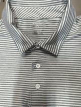 Members Mark Performance Polo Golf Shirt Mens Size XL Gray White Stripes... - £22.85 GBP