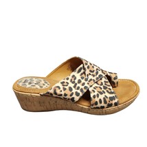 Boc Born Concepts Wedge Sandals Womens Size 10 Multi Brown Leopard Print... - £12.03 GBP