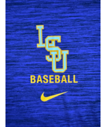 Nike Dri Fit Mens LSU Baseball Purple Black Short Sleeve Shirt sz M - €30,49 EUR