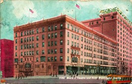 Moore Theater E Hotel Street Vista Seattle Washington Wa 1911 DB Cartolina A10 - £7.79 GBP